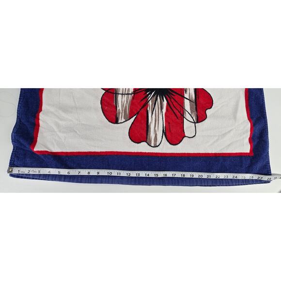 Y2K America 2001 Beach Towel 4th of July Hawaiian Floral Flag Stars & Stripes - Picture 3 of 4